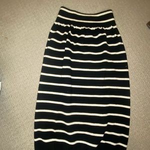 White and black skirt